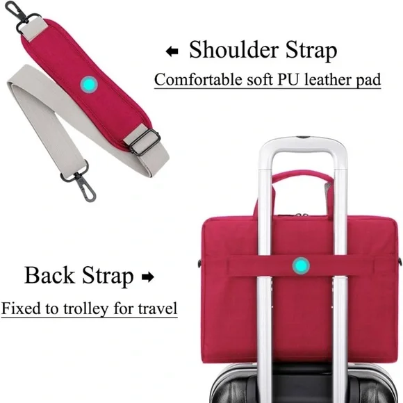 EUC BRINCH Laptop Bag Oxford Fabric Portable Notebook Messenger Bag - Picture 4 of 13